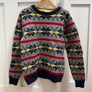 Hanna Andersson Winter Snowflake Print Sweater Boys - Size 120 (US 6/7)